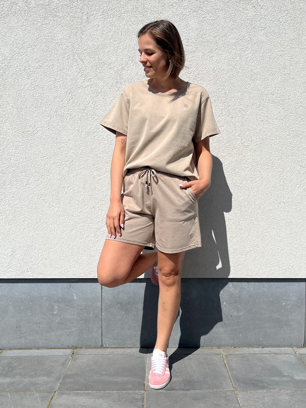 FQblest pullover simply taupe top t-shirt losvallend oversized jogging freequent