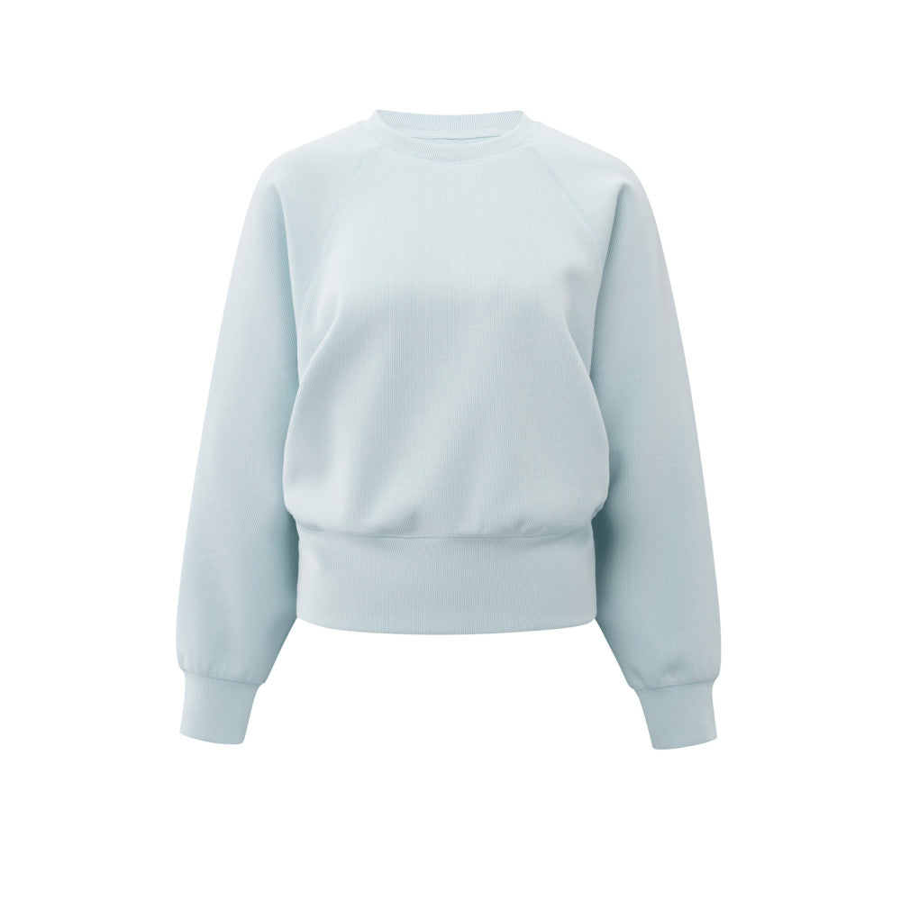 Yaya 01-109099-510 sweater ribstof secret spaces grey lichtgrijs