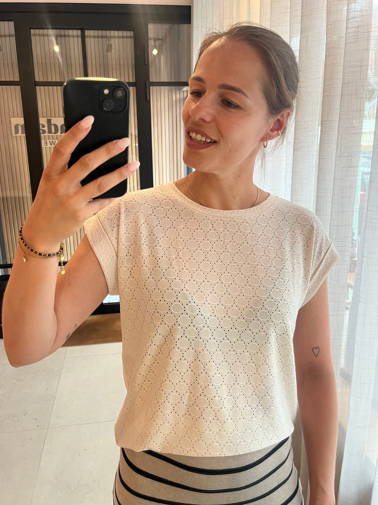 FQblond tee freequent t-shirt moonbeam beige