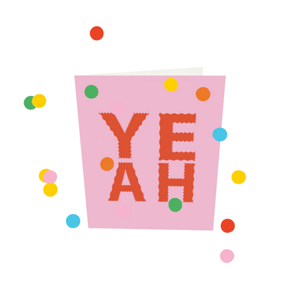 the gift label confetti cards yeah cadeaukaart