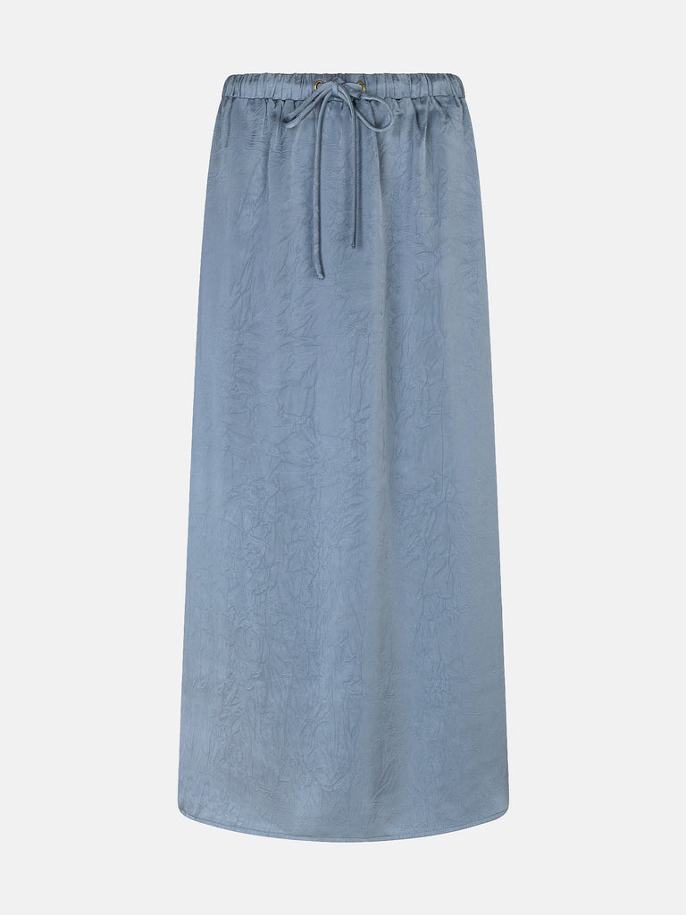 ydence skirt atel blue grey rok satijn blauw grijs