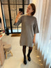 wild pony 53W/10704 grey knitdress jurk halflange mouwen grijs