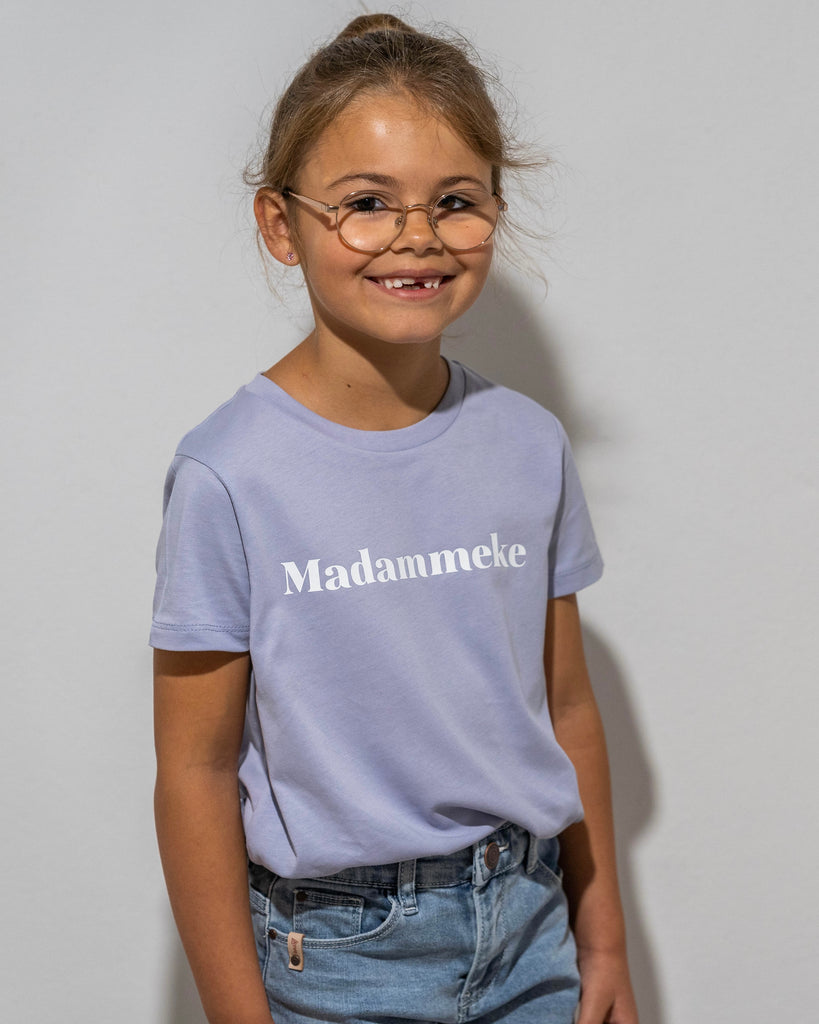 T-shirt meisje stoer cool dochter lavendel lila twinning madammeke girlmom