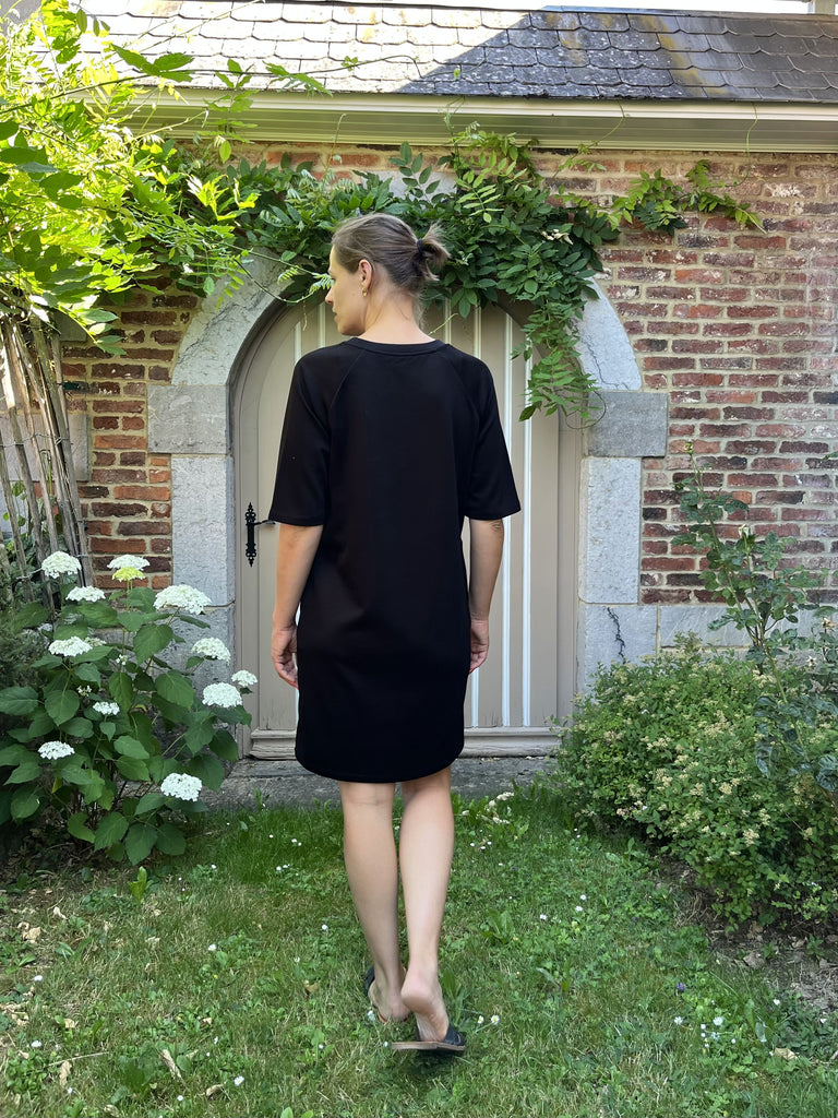 jdy eldora 2/4 dress black korte jurk zomerjurk