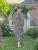 KAmarta kaffe shirt dress leopard print luipaard 3/4e mouwen lange jurk