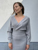 Rut&Circle elli knit grey grijs trui v-hals top