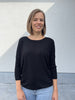 Freequent jone pullover black zwart trui ronde hals mouwen