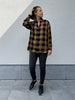 JDY stay l/s long shirt wvn toasted coconut black hemd blouse bruin zwart