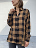 JDY stay l/s long shirt wvn toasted coconut black hemd blouse bruin zwart
