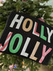 JDYholly x-mas l/s o-neck sweat jrs black kersttrui holly jolly kerstoutfit sweater zwart rood wit groen glitter