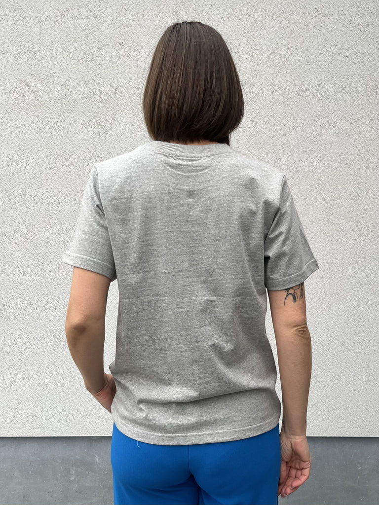 FQhanneh tee medium grey freequent t-shirt korte mouwen grijs