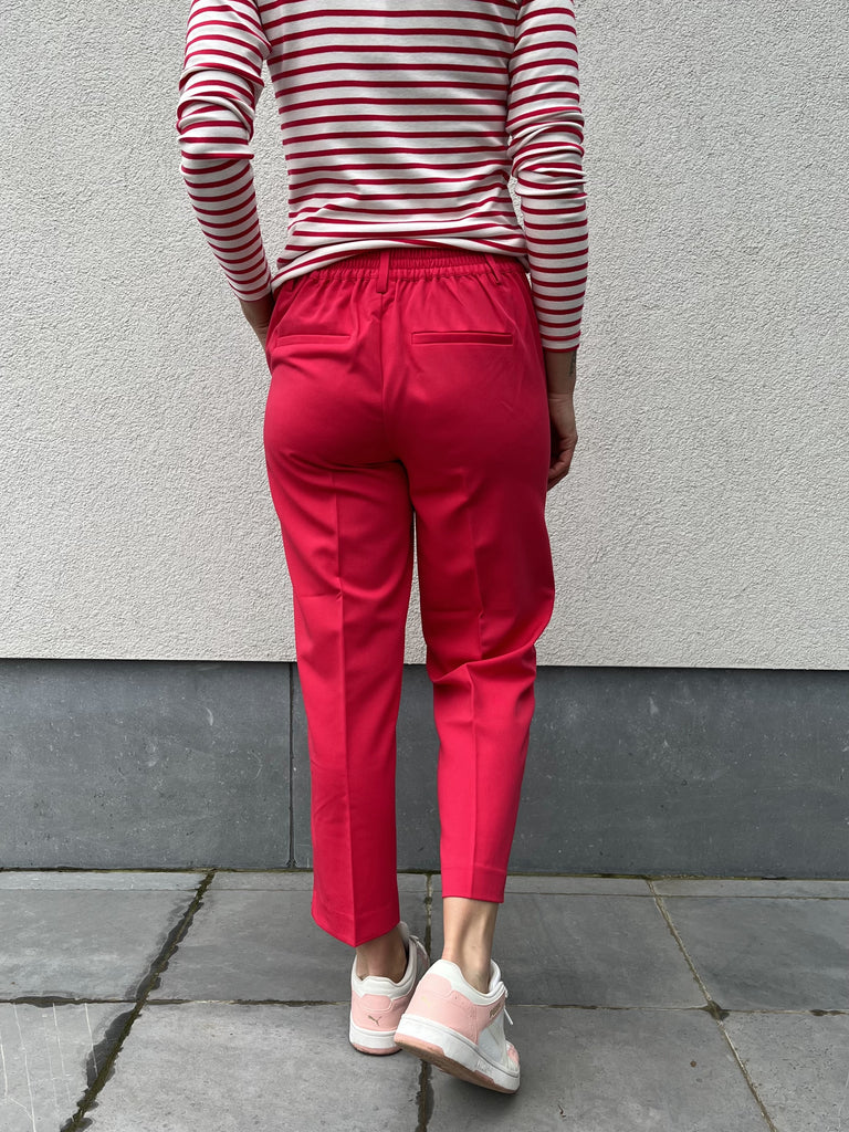 KAsakura high waist cropped pants virtual pink broek enkellengte framboos roze hoge taille