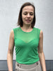 JDYJilly s/l mesh mix top jrs green bee top prachtige halsuitsnijding groen mouwloos