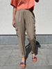 KAmilia cropped pants chinchilla kaffe enkellengte broek zakken cargo beige ecru