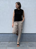 KAmilia cropped pants chinchilla kaffe enkellengte broek zakken cargo beige ecru