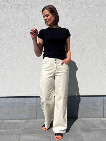 JXlisa linen wide mw pant pnt jjxx broek beige ecru