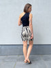 JDYpalermo hw wide shorts wvn tapioca black zebra losvallende short hoge taille zwart ecru beige print