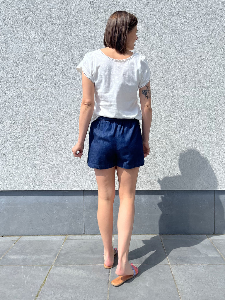 JDYkai hw shorts wvn medium bleu denim jeansshort blauw lint