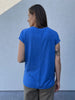 IHrebel ss12 strong blue ichi t-shirt v-hals korte kapmouwen felblauw