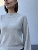 JDYrue glitter pullover chateau grey melange trui glitter lange mouwen boothals beige