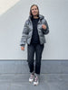 FQshorty jacket silver freequent gewatteerde jas bomber zilver