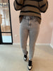 jdylullu hw ank straight crop jeans dnm light grey denim rechte jeans grijs