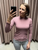 JDYfransiska life l/s hi-neck top jr noos wistful mauve aansluitende top ribstof lange mouwen opstaand kraagje oudroze