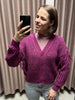 JDYfransiska life l/s hi-neck top jr noos wistful mauve aansluitende top ribstof lange mouwen opstaand kraagje oudroze