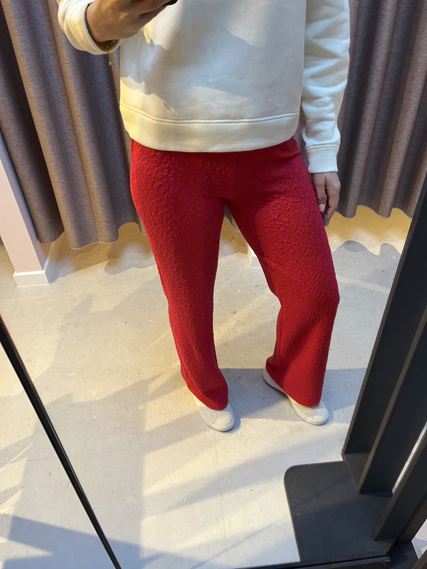 IHoelly pa2 fiesta ichi lange broek elastische tailleband rood roze