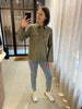 FQlulina shirt deep lichen green freequent vest hemd lange mouwen drukknopen kaki