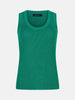 ydence top keely sea green knitted mouwloze top groen
