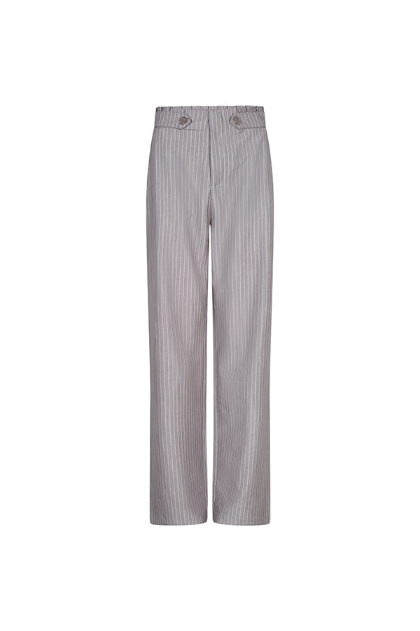 Lofty Manner trouser nienke grey white broek grijs krijtstreep stijlvol geklede broek