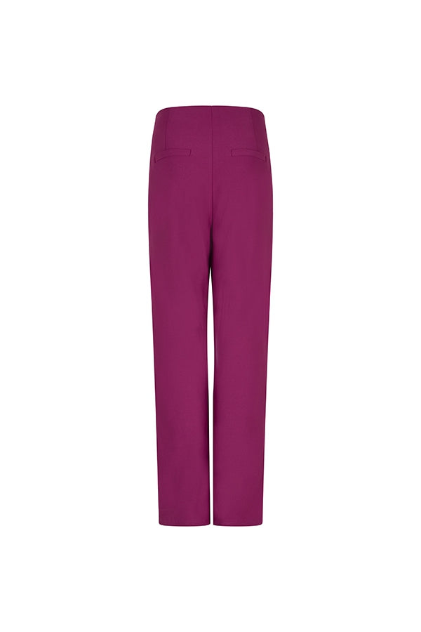 Lofty Manner trouser Hailey plum broek roze paars pruim rechte pijpen hoge taille