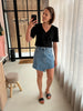 JDYmillie s/s embroidery shirt wvn black zwart top blouse v-hals korte mouwen