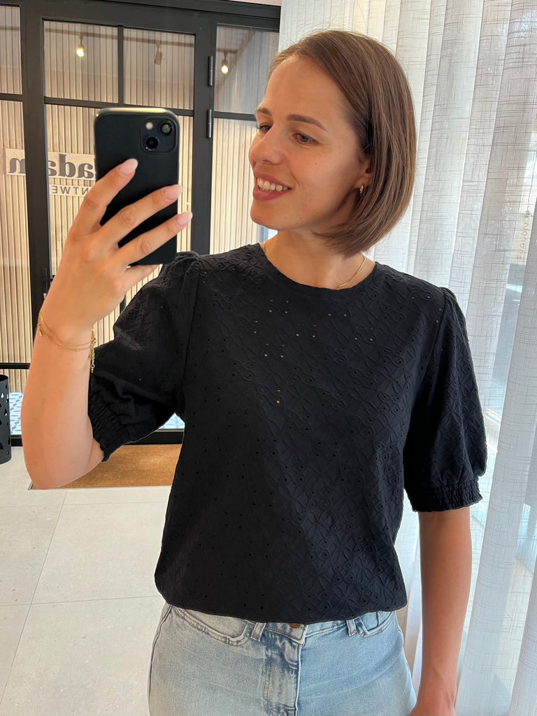 PZada t-shirt zwart black pulz jeans