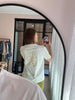 Lofty Manner t-shirt Elin white ronde hals korte mouwen wit groen geel 