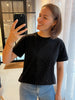 wild pony 53W/11200 black t-shirt glitter zwart korte mouwen ronde hals