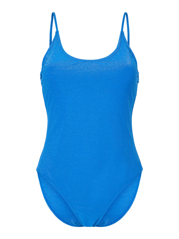 PCLAOMI LUREX SWIMSUIT victoria blue pieces badpak blauw glitter