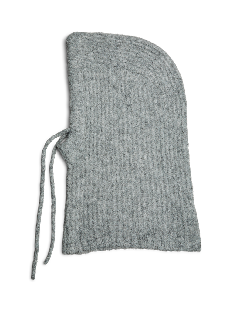PCNAMBI BALACLAVA NOOS BC light grey melange pieces balaclava zacht grijs