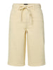 PCSELMA MW COL DENIM JORTS BC french vanilla pieces short bermuda geel