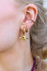 Label kiki black dots ear cuff gold oorbel stainless steel goud earcuff zwart