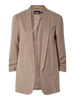 PCBOSELLA 3/4 GLITTER BLAZER NOOS fossil gold lurex pieces blazer 3/4e mouwen taupe goud glitter