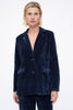 wild pony 53W/11227 navy blue blazer velours blauw kostuum