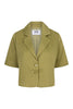 Lofty Manner blazer Camila green white korte blazer vest set groen wit gestreept