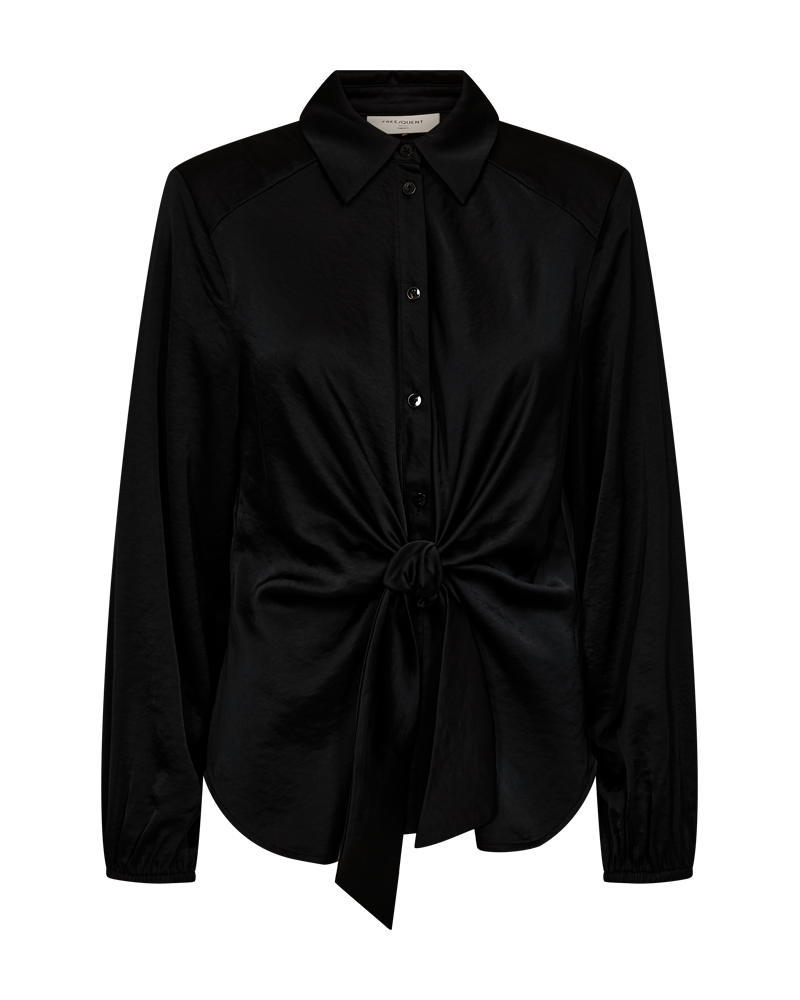 FQDOVE-BLOUSE black freequent elegante blouse knoop zwart