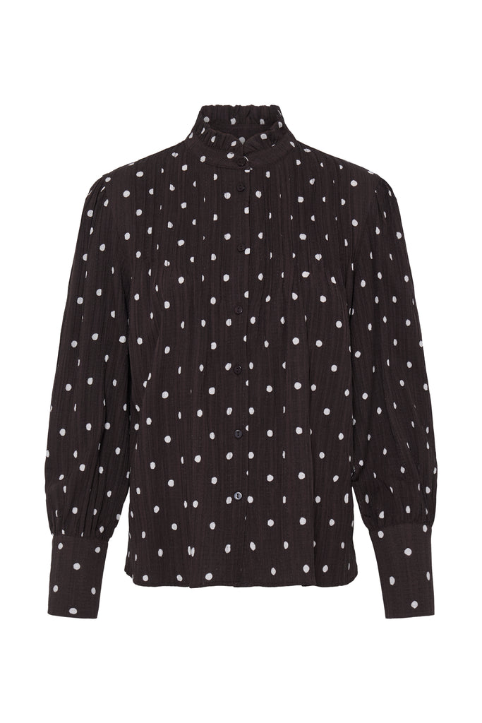 PZevita shirt espresso pulz jeans blouse bruin