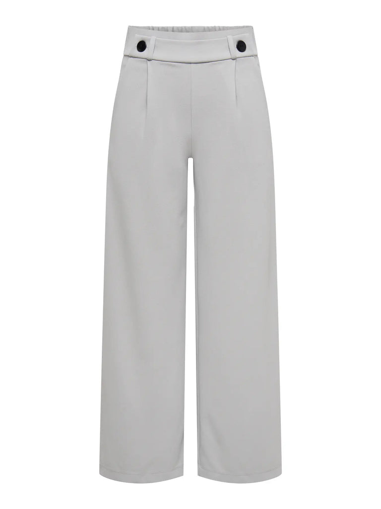 JDYgeggo life new long pant jrs noos ultimate grey black buttons losvallende broek grijs zwarte knopen