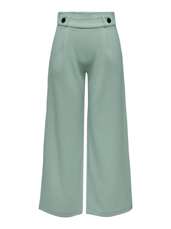 JDYgeggo life new long pant jrs noos chinois green black buttons losvallende broek muntgroen zwarte knopen