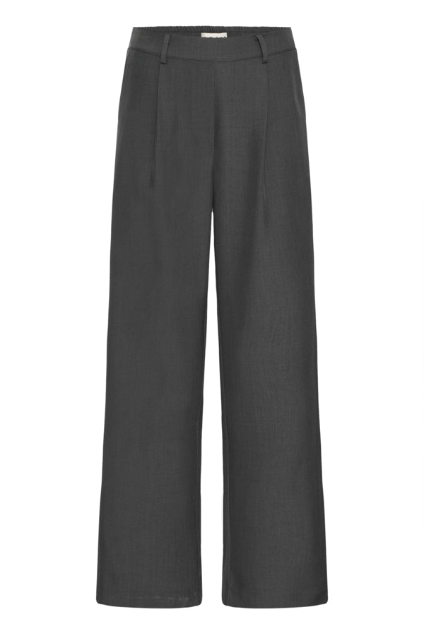 IHfava pants dark grey ichi broek grijs
