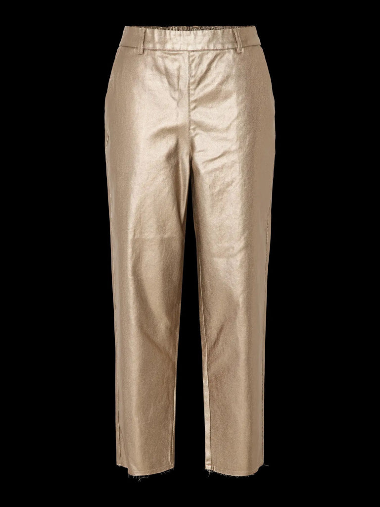 PCJALLY MW WVN PANT FC gold pieces broek goud kerstoutfit partyoutfit kerst nieuwjaar